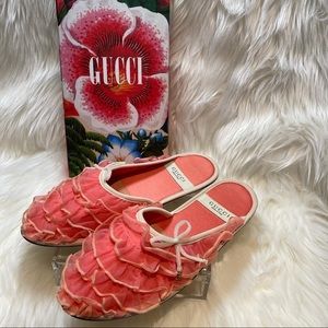 Gucci peach house slippers size 38.5